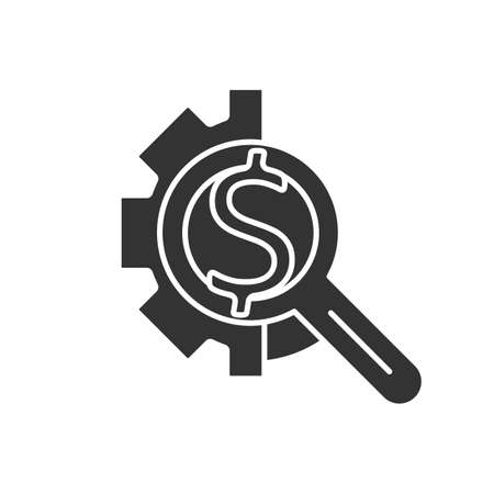 Search engine marketing glyph iconのイラスト素材