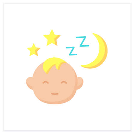 Sleep flat iconのイラスト素材
