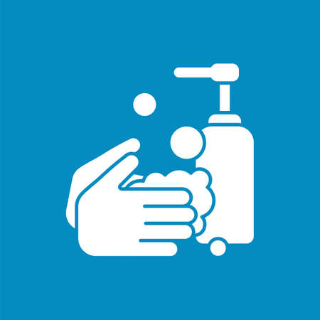 Hand washing glyph iconのイラスト素材