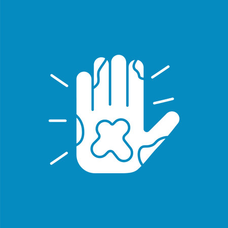 Dirty hand glyph icon