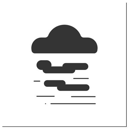 Fog glyph iconのイラスト素材