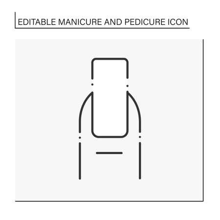 Nail shapes line iconのイラスト素材