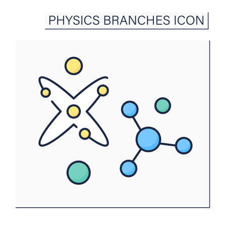 Particle physics color iconのイラスト素材