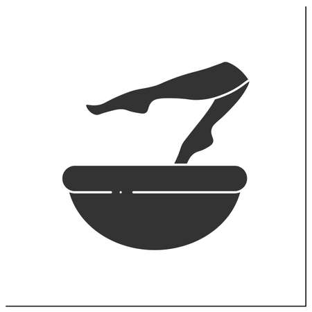 Footbath glyph iconのイラスト素材