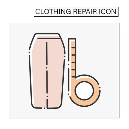 Midi skirt color iconのイラスト素材