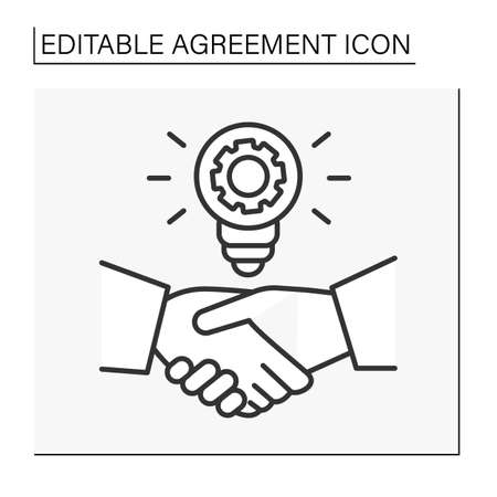 Deal line iconのイラスト素材