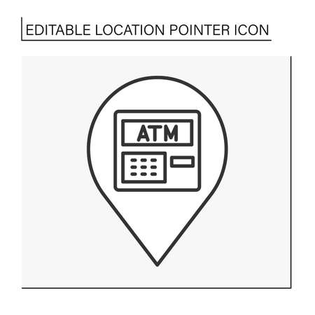 Pointer line iconのイラスト素材