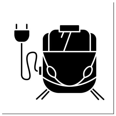 Tram glyph iconのイラスト素材