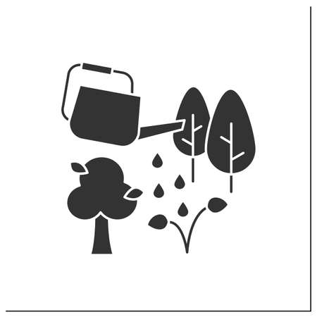 Nature glyph iconのイラスト素材