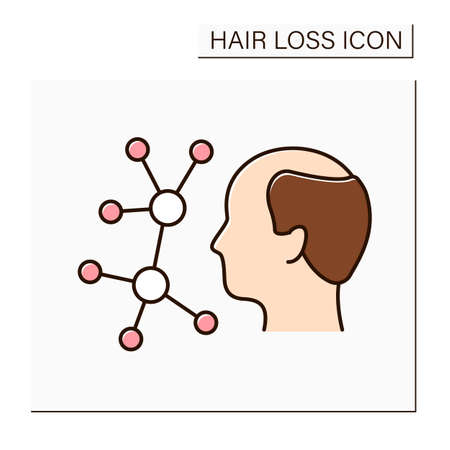 Hormones color iconのイラスト素材