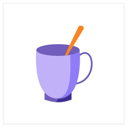 Teacup flat iconのイラスト素材