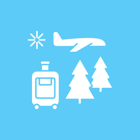 Trip glyph iconのイラスト素材