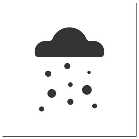 Hail glyph iconのイラスト素材