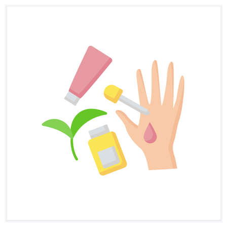 Beauty procedure flat iconのイラスト素材