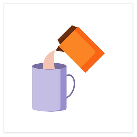 Hot drink flat iconのイラスト素材
