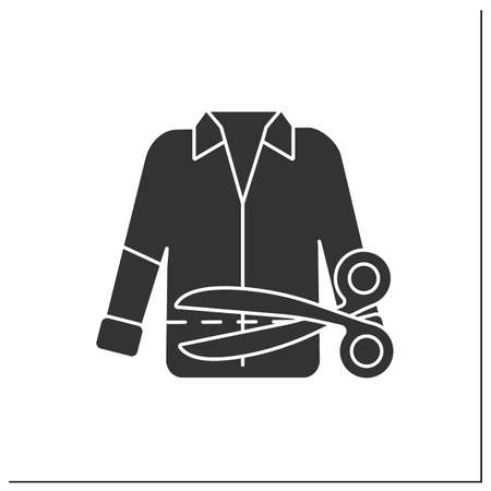Oversized shirt glyph iconのイラスト素材