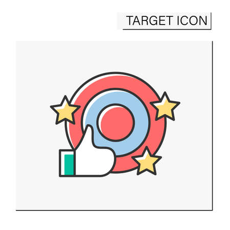 Goal color iconのイラスト素材