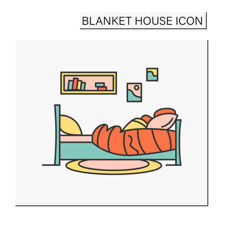 Bedroom color iconのイラスト素材