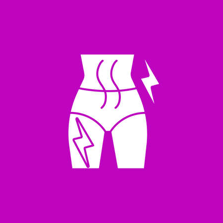 Premenstrual syndrome glyph icon.のイラスト素材