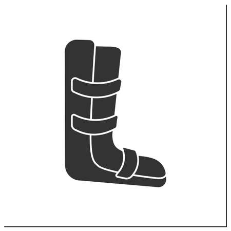 Medical boot glyph iconのイラスト素材