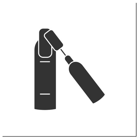 Nail sander glyph iconのイラスト素材