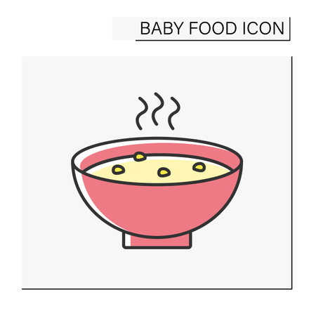 Children nutrition color iconのイラスト素材