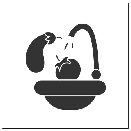 Cook glyph iconのイラスト素材