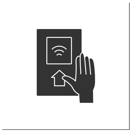 Modern technology glyph iconのイラスト素材