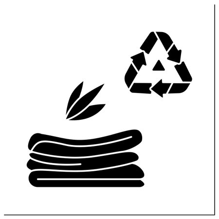 Kitchen towels glyph iconのイラスト素材