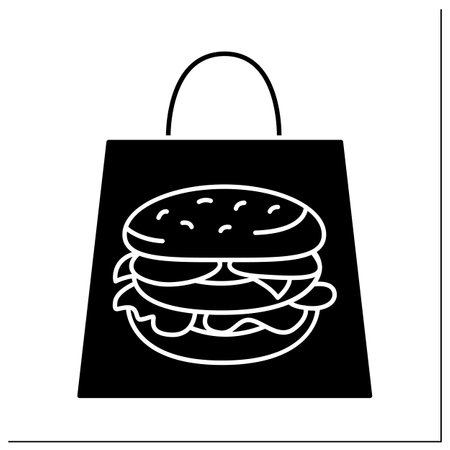 Delivery glyph iconのイラスト素材