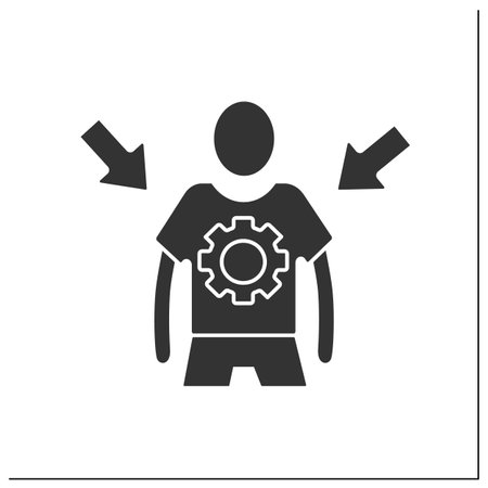 Personal control glyph iconのイラスト素材