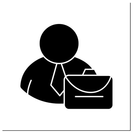 Employers glyph iconのイラスト素材