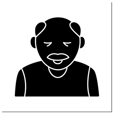 Senior glyph iconのイラスト素材