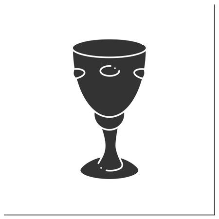 Chalice glyph iconのイラスト素材