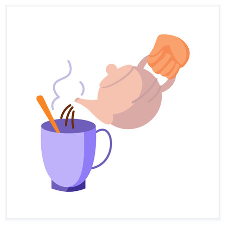 Hot drink flat iconのイラスト素材