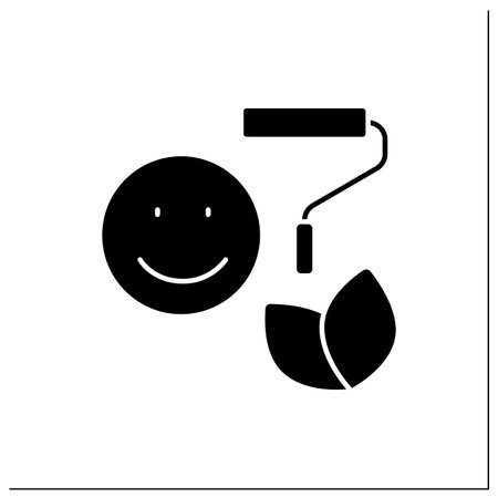 Green camouflage glyph iconのイラスト素材