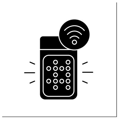 Smart speaker glyph iconのイラスト素材