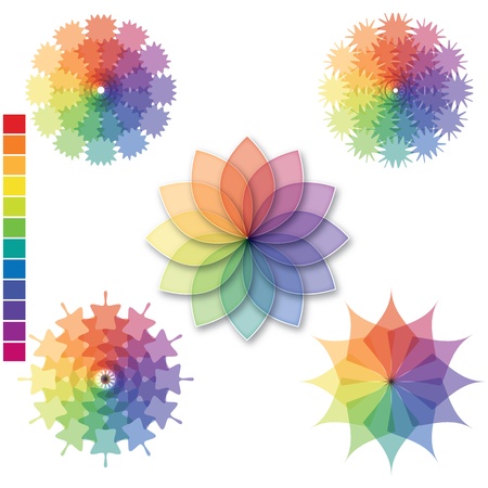 Array of rainbow colors isolated on the surfaceのイラスト素材