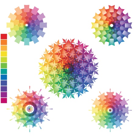 Array of rainbow colors isolated on the surfaceのイラスト素材