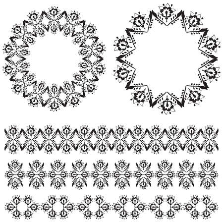 Elegant Floral Design Elements editable vector illustrationのイラスト素材