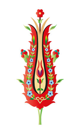 Versions of Ottoman decorative arts, abstract flowersのイラスト素材