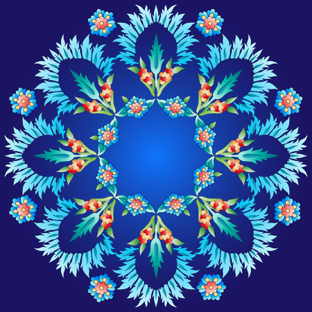 Series of patterns designed using the old Ottoman motifsのイラスト素材