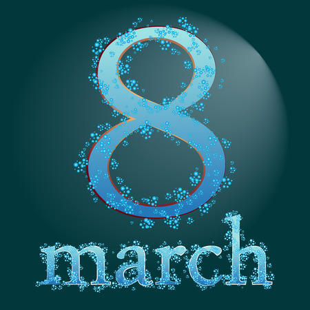 balloons typographic composition for the womans dayのイラスト素材