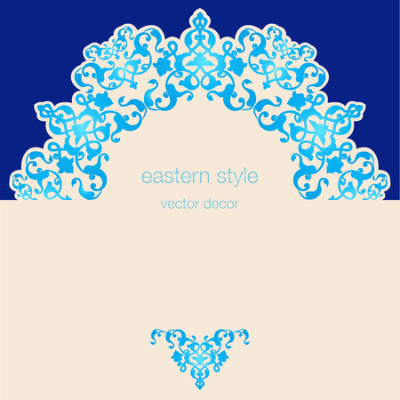 Borders and frames are designed with Ottoman motifsのイラスト素材