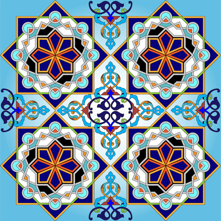 series of patterns designed by taking advantage of the former Ottomanのイラスト素材