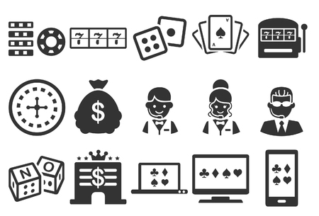 Stock Vector Illustration: Casino icons - Illustration - Illustrationのイラスト素材