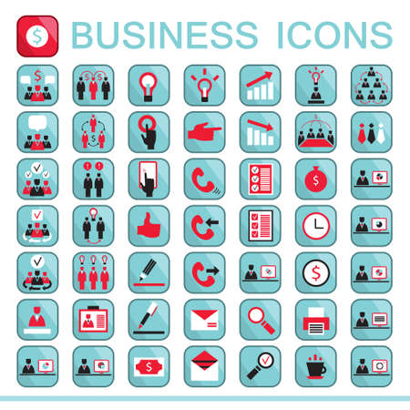 Set of web icons for business finance office communication human resources Vector illustrationのイラスト素材