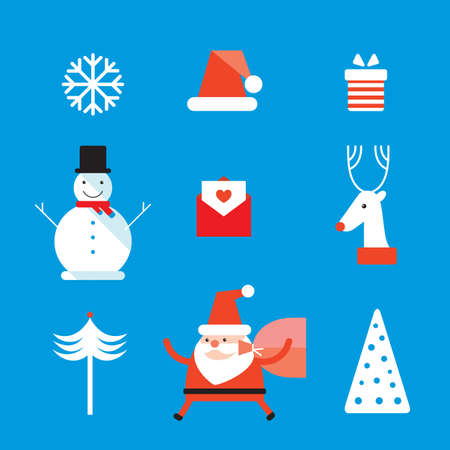 Christmas and New Year icon set Vector illustrationのイラスト素材