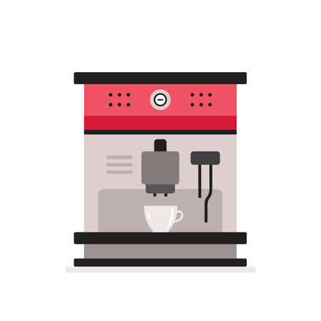 Coffee machine on white background Vector illustrationのイラスト素材