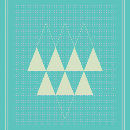 Vector pattern with colorful geometric shapes, triangles,lines and small polka dots